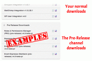 pre release channel downloads