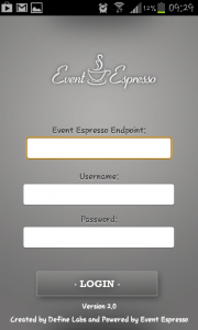 Event Espresso Mobile App Login Details