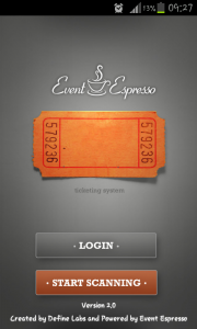 Event Espresso Mobile App Login Screen