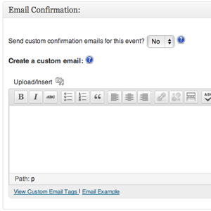 Custom Confirmation Emails