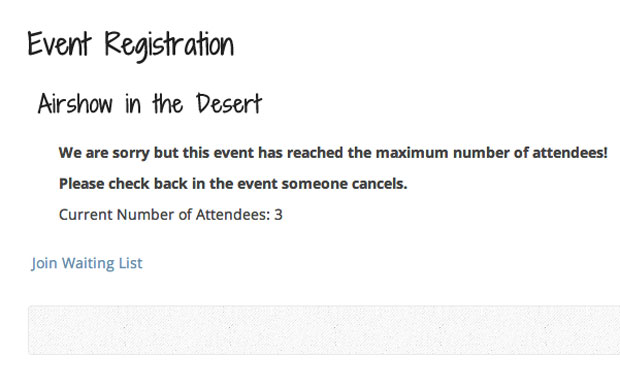 Event Registration Waiting Lists